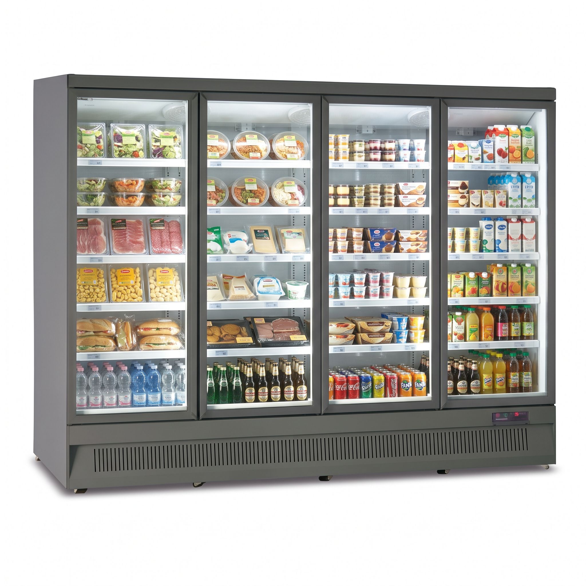 Armadio Frigo Murale Ventilato 4 Porte KLIMAITALIA MR 250 TN4 GRY — Visibilità e Conservazione Top