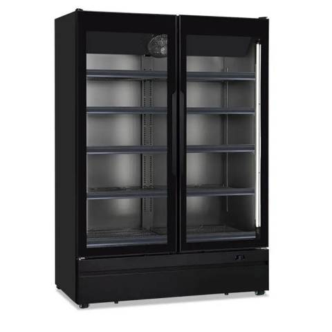 ARMADIO FRIGO MURALE POSITIVO VENTILATO 2 PORTE IN VETRO