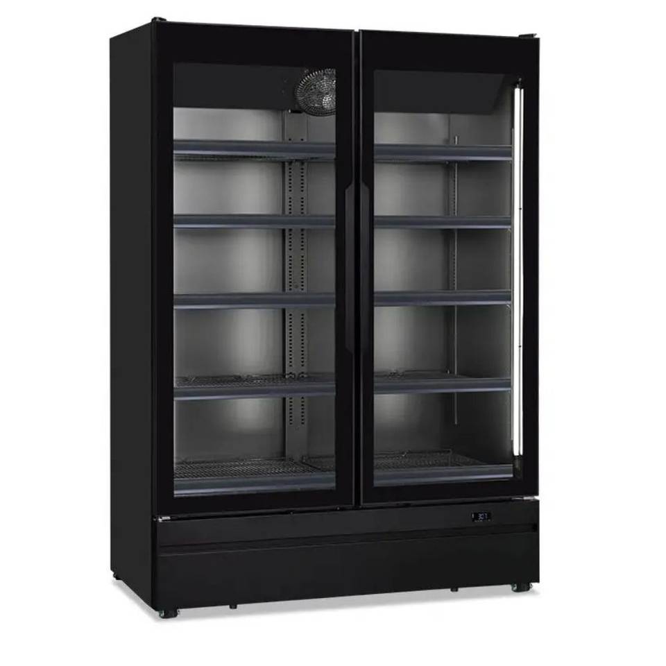 ARMADIO FRIGO MURALE POSITIVO VENTILATO 2 PORTE IN VETRO – immagine 1