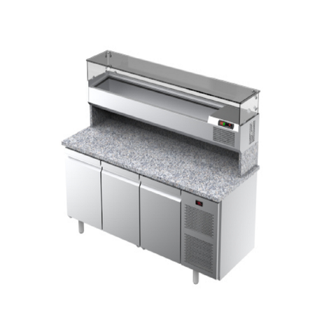 Banco Pizza Refrigerato Ventilato Ilsa 2050 mm - 3 Porte