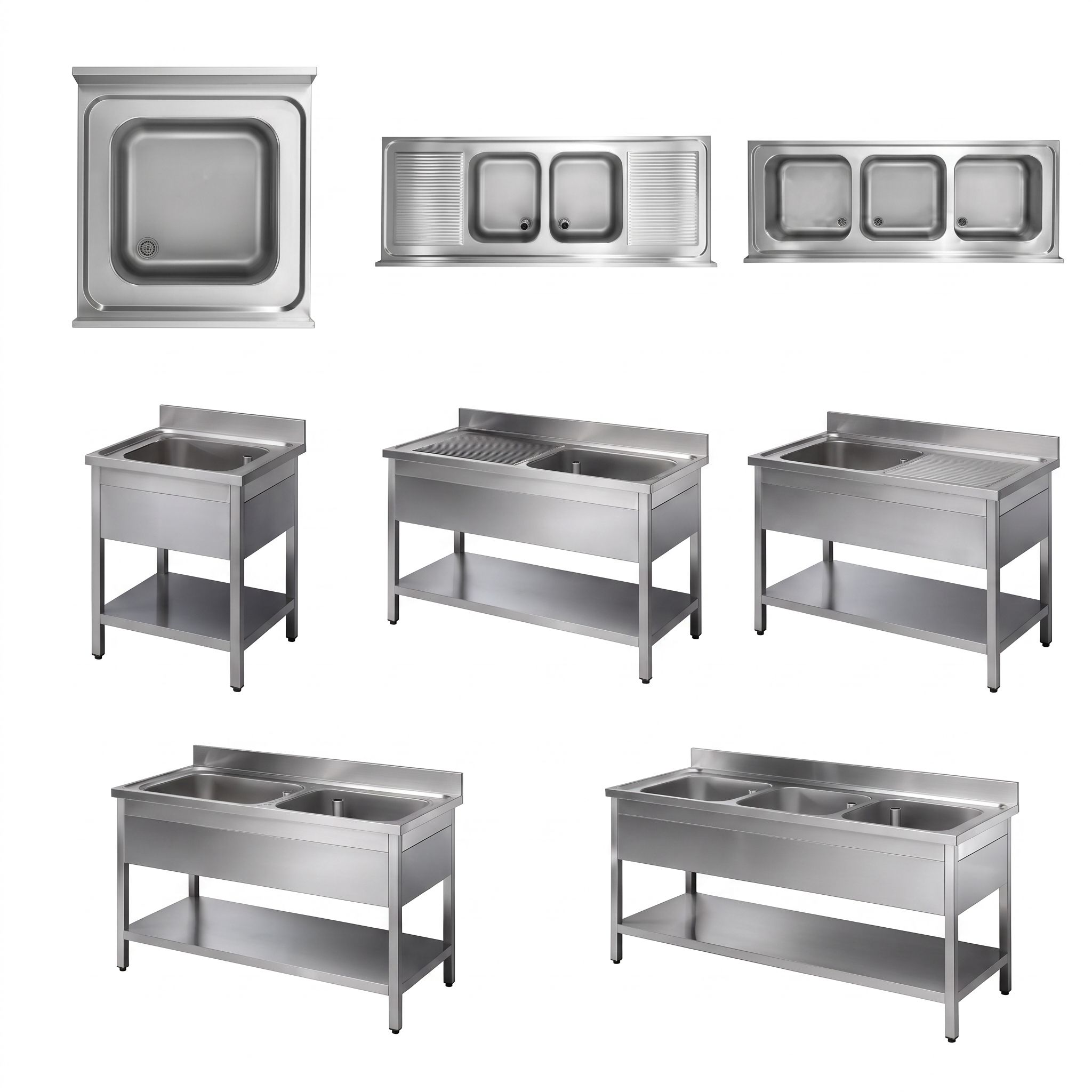 Lavello Professionale a Giorno Tecnodom Inox