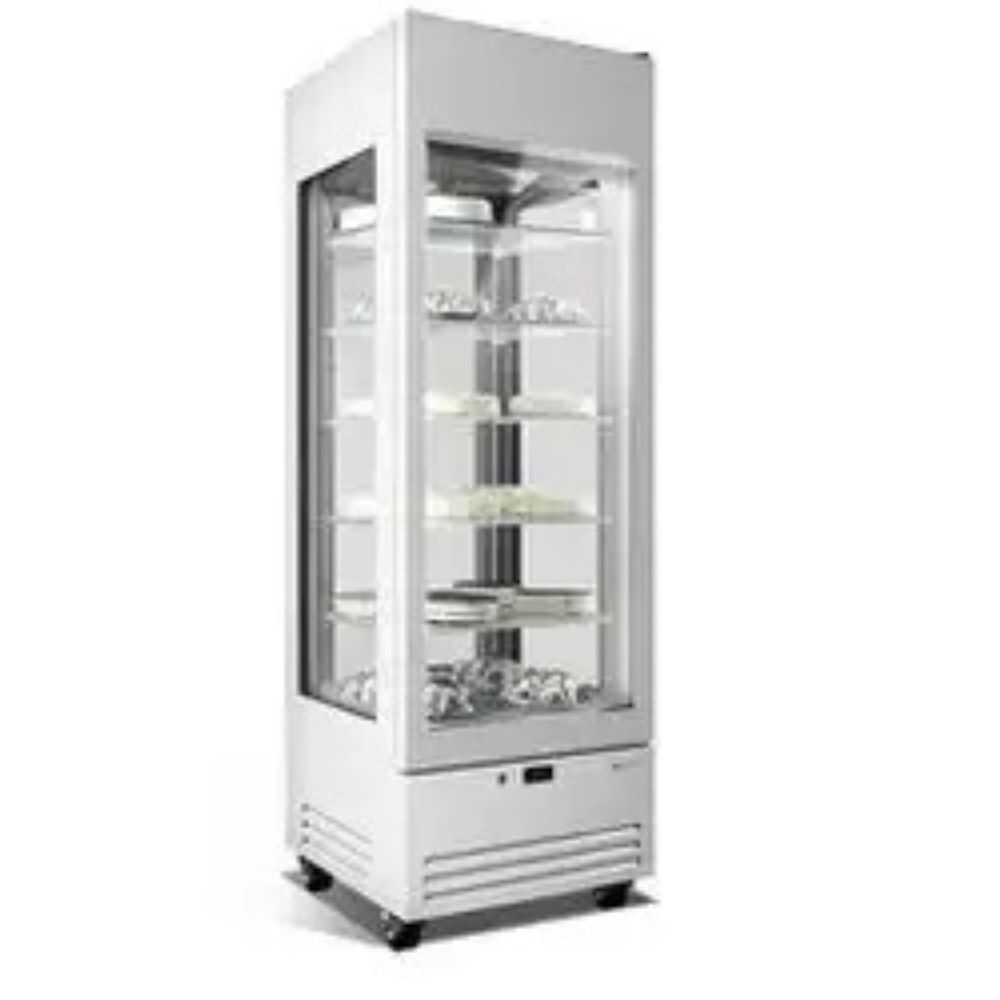 Vetrina Gelato Framec VENERE 4-VIEW White — Esposizione 4 Lati