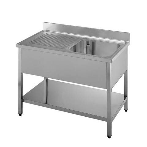 LAVATOIO 1 VASCA GOCC. A SX CON RIPIANO