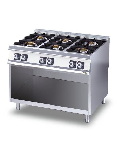 Cucina a Gas Olis 6 Fuochi su Base – Potenza e Versatilità Ristomania