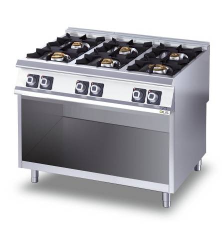 Cucina a Gas Olis 6 Fuochi su Base – Potenza e Versatilità Ristomania