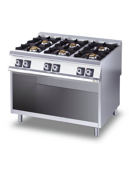 Cucina a Gas Olis 6 Fuochi su Base – Potenza e Versatilità Ristomania – immagine 1
