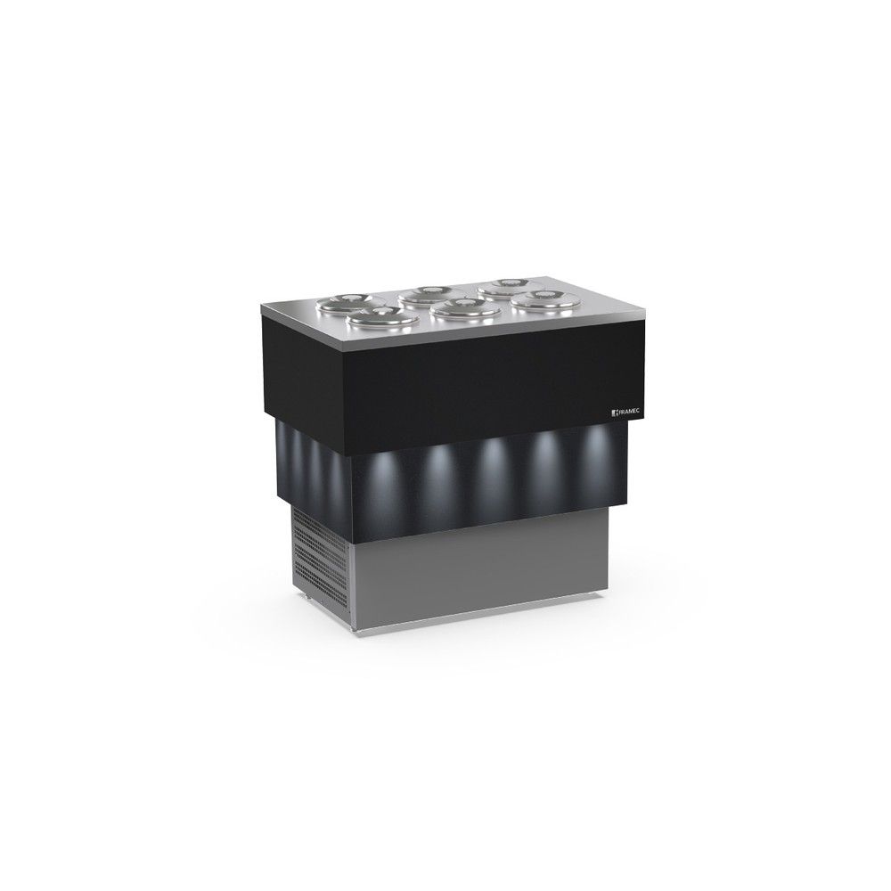 Vetrina Gelato Framec CARRARA DARK — Refrigerata da Banco Design Nero