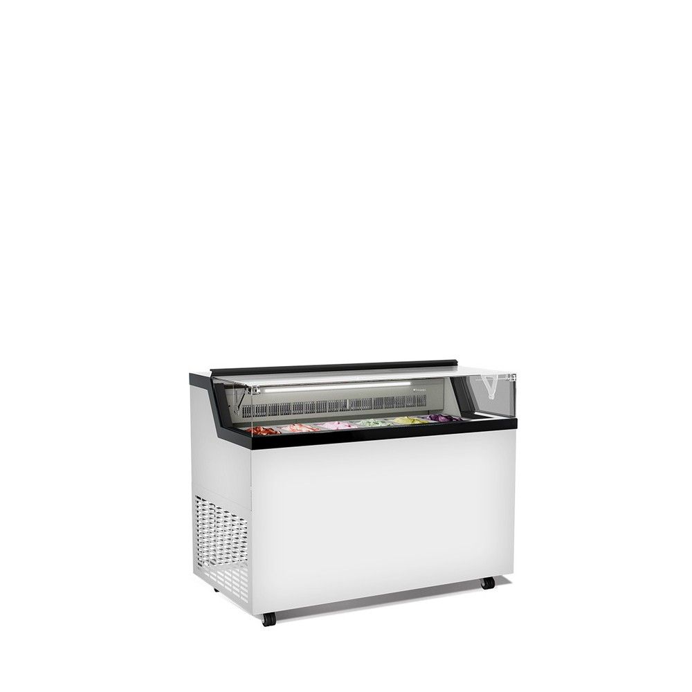 Vetrina Gelato Framec FLAT WHITE — Vetro Piano Design Moderno