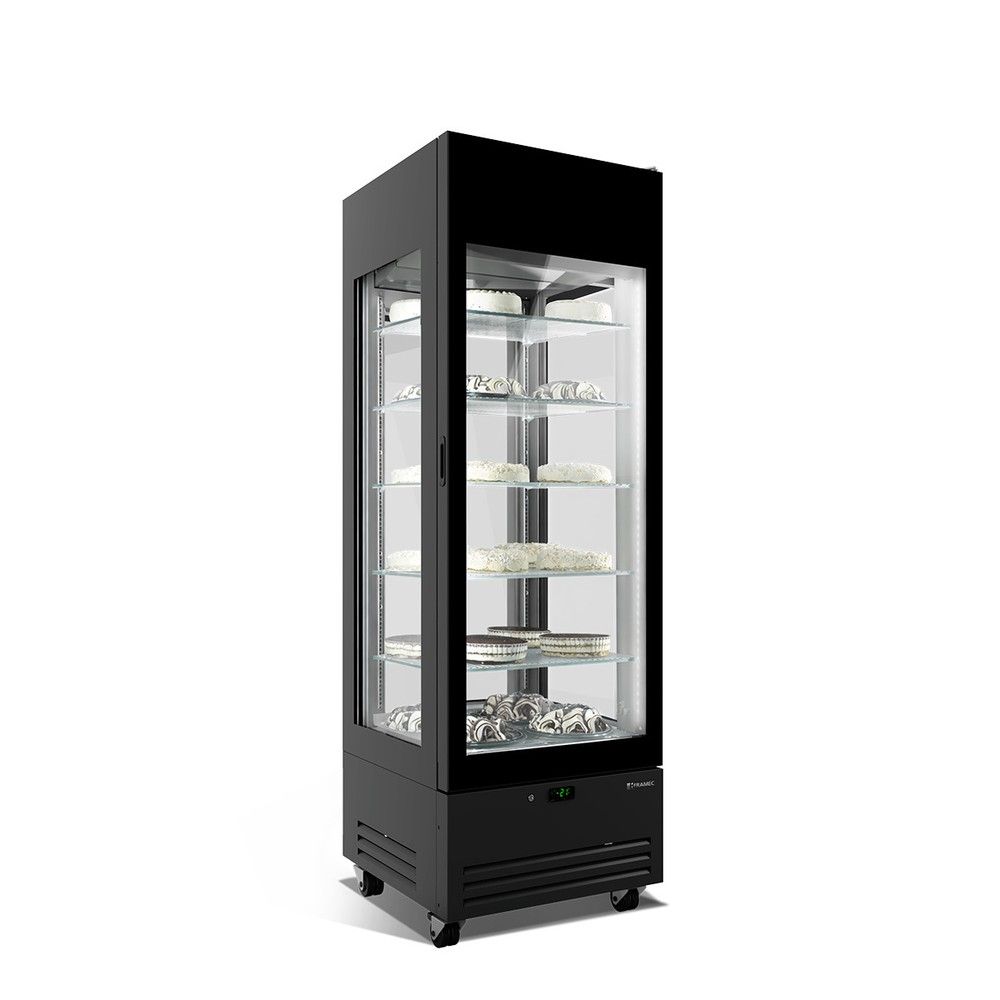 Vetrina Gelato Framec VENERE 4-VIEW Black — Esposizione 4 Lati