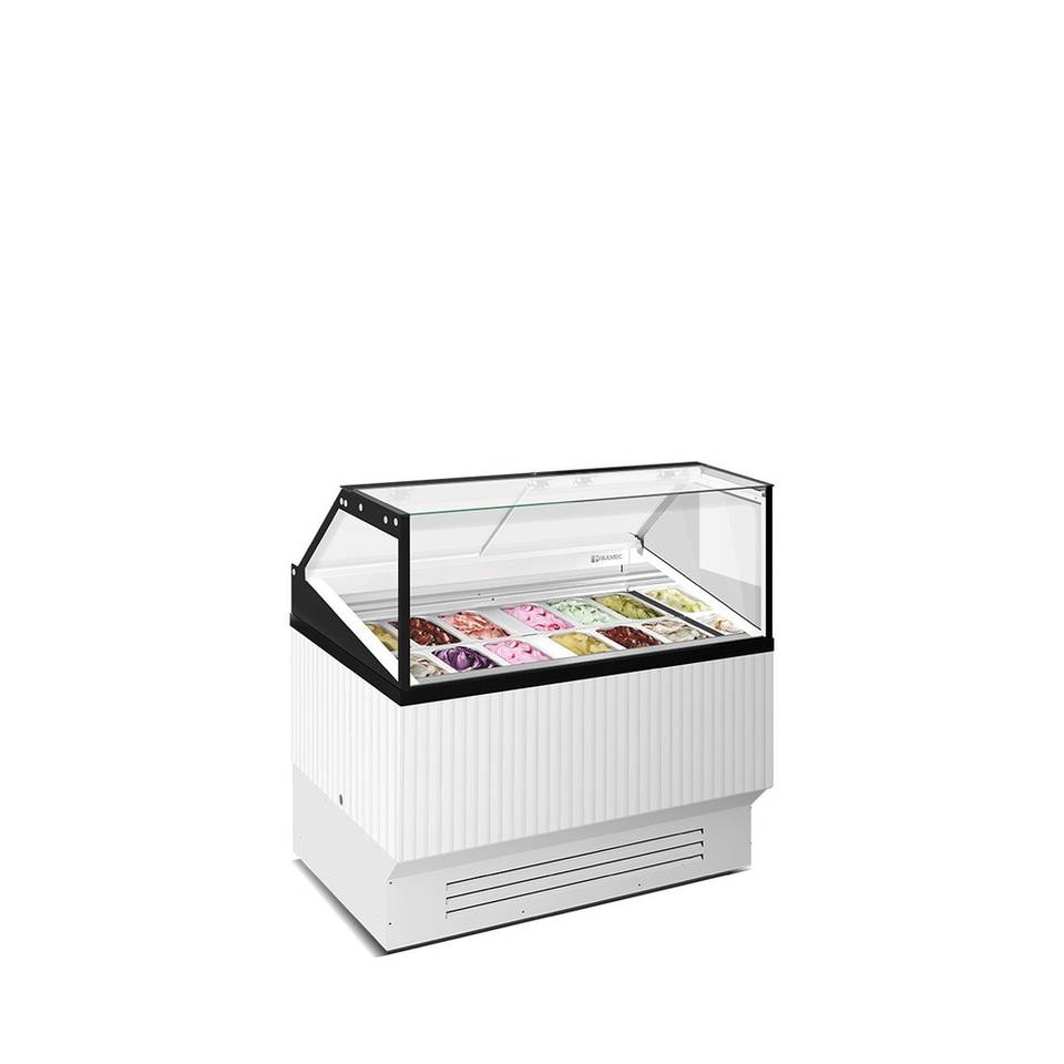 Vetrina Refrigerata Framec RIMINI WHITE — Gelato e Pasticceria Dual Temp – immagine 1