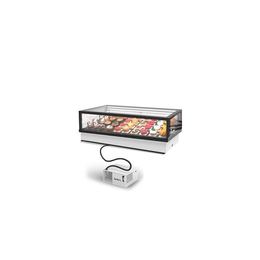 Vetrina Refrigerata da Banco SAYL DP-120-40R — 1200×400 mm con LED