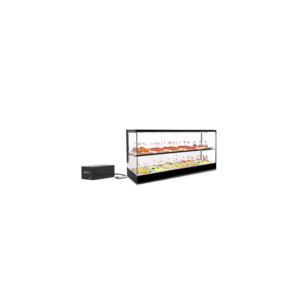 Vetrina Refrigerata da Banco SAYL VTLG24GR-1 — 840×395×465 mm, LED
