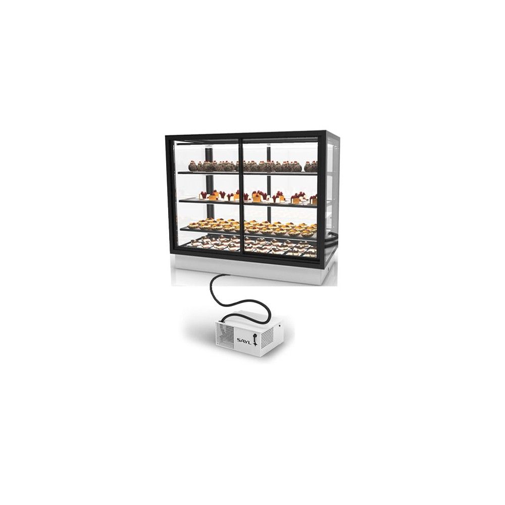 Vetrina Refrigerata da Banco SAYL DP-100-90RA — 1000×900 mm Doppio Accesso con LED