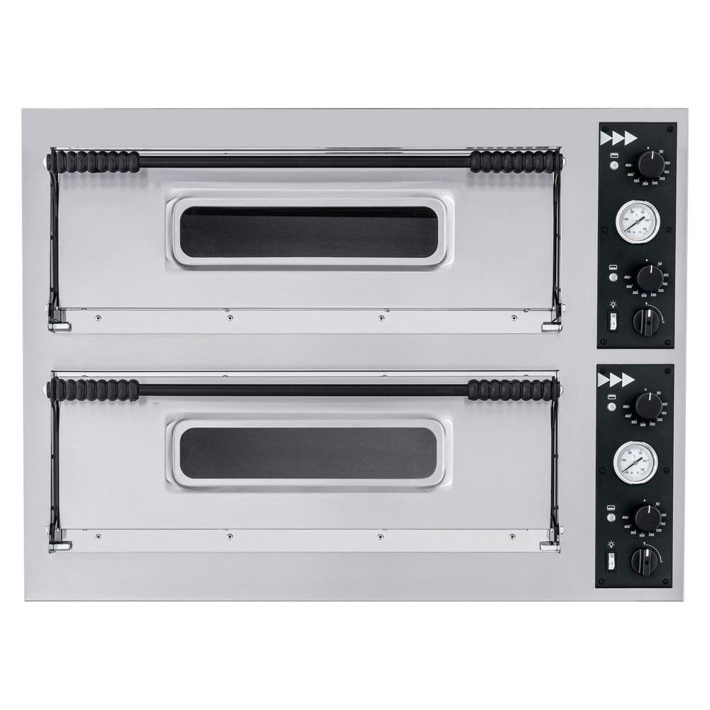Forno Elettrico per Pizza 2 Camere 4 Pizze 12kW Prismafood Basic XL 44