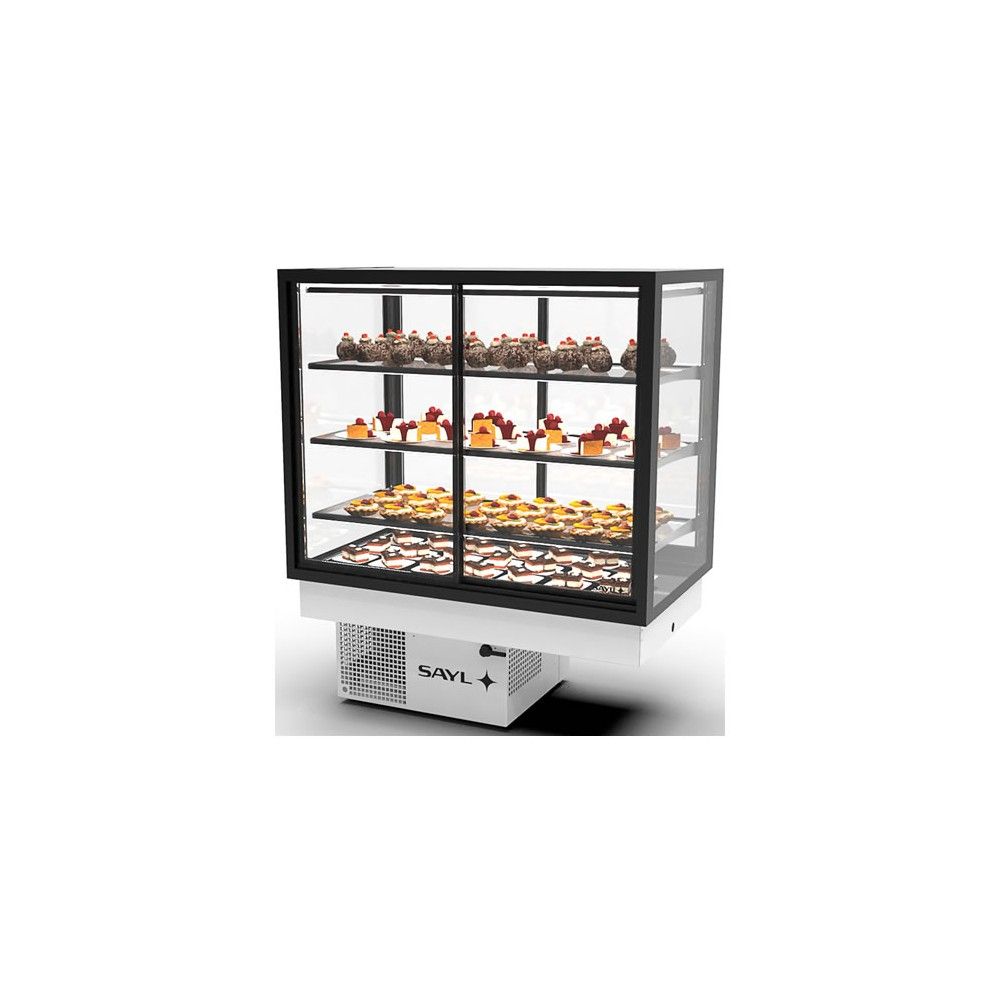 Vetrina Refrigerata Doppio Accesso da Banco SAYL DP-100-80A — 1000×600×815 mm, +2/+6 °C, LED