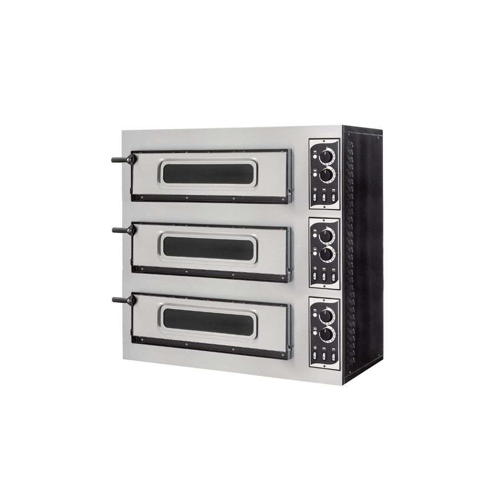 Forno Pizza Elettrico Basic 3/50 Vetro 6T a 3 Camere