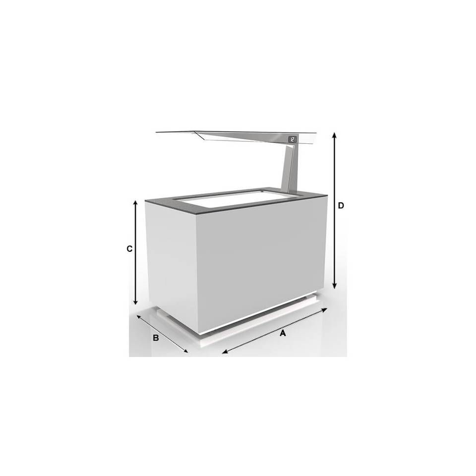 Buffet Refrigerato Sayl BUF15A — 1500 mm con Ala di Protezione – immagine 1