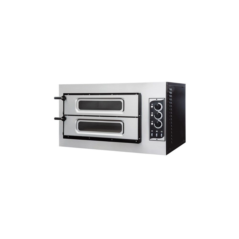 Forno Pizza Elettrico Basic 2/50 Vetro 3T Doppia Camera 450°C