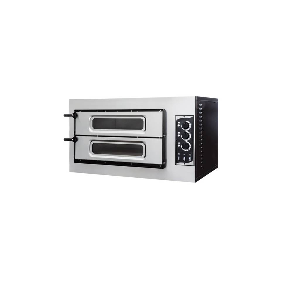 Forno Pizza Elettrico Basic 2/50 Vetro 3T Doppia Camera 450°C – immagine 1