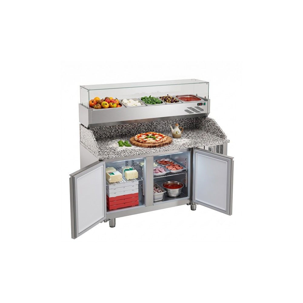 Banco Pizza 600x400 con 2 porte e piano in granito