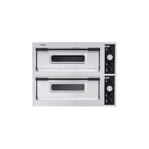 Forno Elettrico per Pizza 2 Camere 6 Pizze 14,4kW Prismafood Basic 66