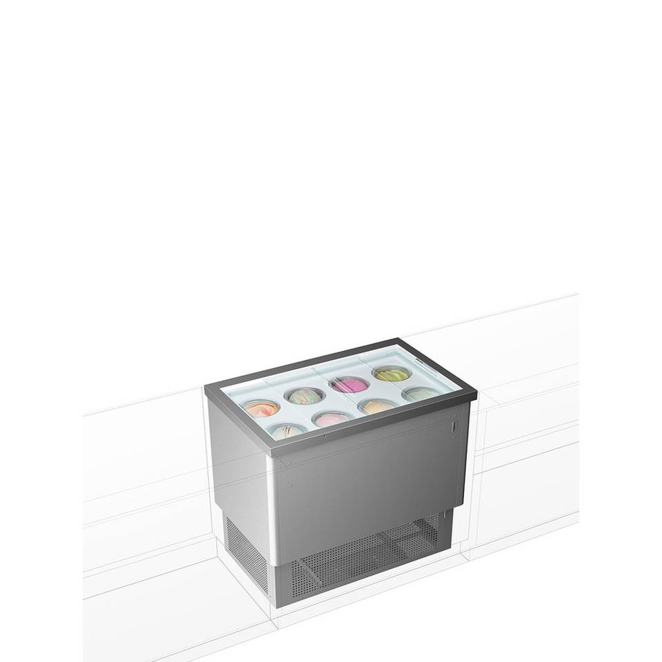 Conservatore Gelato Framec DOLCE VITA IN VISTA — Vetro Curvo Panoramico – immagine 1