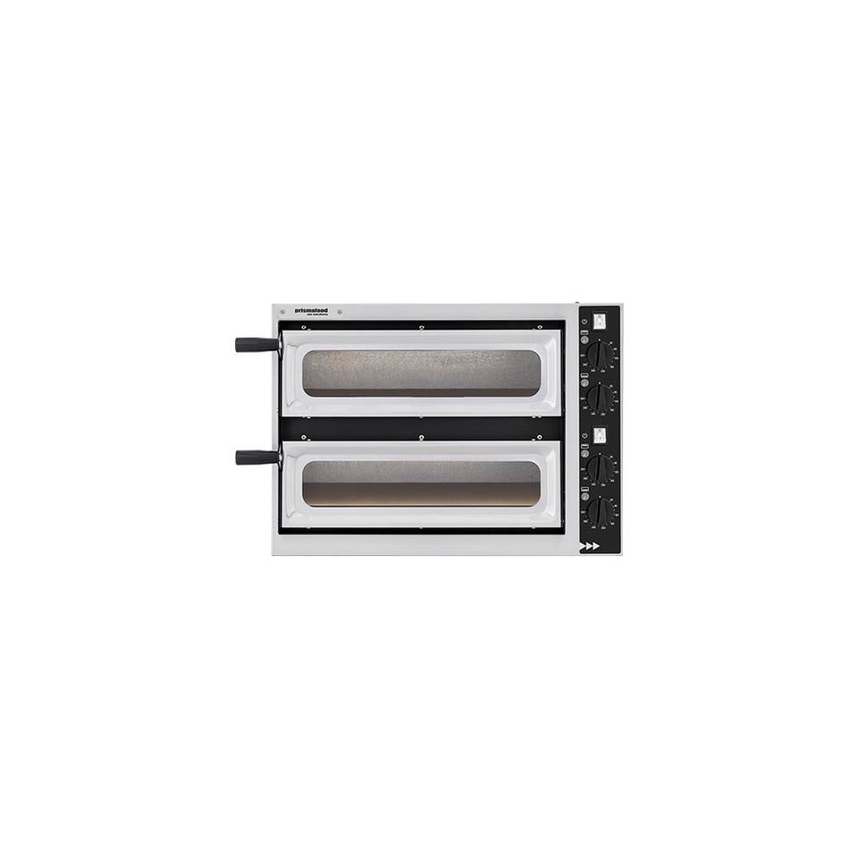 Forno Pizza Elettrico Basic 2/40 Vetro 4T Doppia Camera 320°C – immagine 1